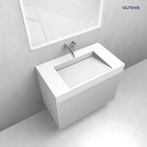 Oltens zestaw Lun szafka podumywalkowa 80 cm z umywalką Stila LavaForm biały mat 68791000