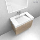 Oltens zestaw Lun szafka podumywalkowa 80 cm z umywalką Stila LavaForm dąb/biały połysk 68798060