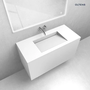 Oltens zestaw Lun szafka podumywalkowa 100 cm z umywalką Stila LavaForm biały mat 68763000