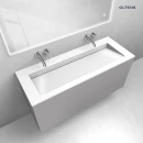 Zestaw Oltens Lun szafka podumywalkowa 120 cm z umywalką Stila LavaForm kaszmir/biały połysk 68764900