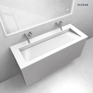 Oltens zestaw Lun szafka podumywalkowa 120 cm z umywalką Stila LavaForm kaszmir/biały połysk 68764900