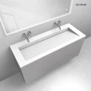 Zestaw Oltens Lun szafka podumywalkowa 120 cm z umywalką Stila LavaForm kaszmir/biały mat 68765900