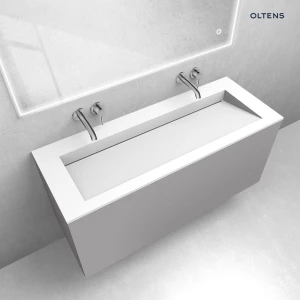 Oltens zestaw Lun szafka podumywalkowa 120 cm z umywalką Stila LavaForm kaszmir/biały mat 68765900
