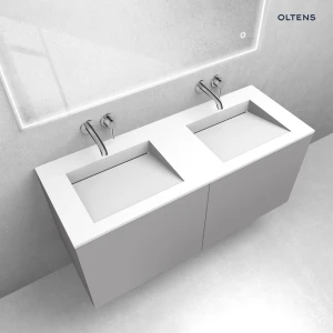 Oltens zestaw Lun szafka podumywalkowa 120 cm z umywalką Stila LavaForm kaszmir/biały mat 68767900