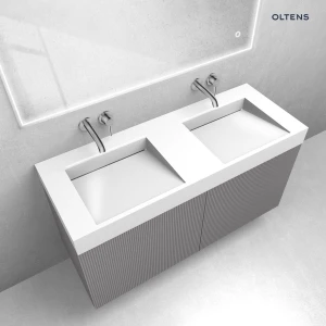 Oltens zestaw Lun szafka podumywalkowa 120 cm z umywalką Stila LavaForm kaszmir/biały połysk 68794900