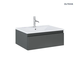 Oltens Vernal umywalka z szafką 60 cm biały/grafit mat 68004400