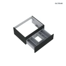Oltens Vernal umywalka z szafką 60 cm biały/czarny mat 68004300 - szafka