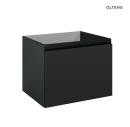 Oltens Vernal umywalka z szafką 60 cm biały połysk/czarny mat 68012300 - szafka