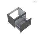 Oltens Vernal umywalka z szafką 60 cm biały/grafit mat 68012400 - szafka