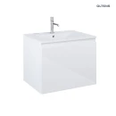 Oltens Vernal umywalka z szafką 60 cm biały połysk 68012000