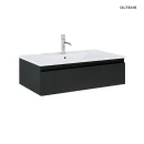 Oltens Vernal umywalka z szafką 80 cm biały/czarny mat 68006300