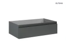 Oltens Vernal umywalka z szafką 80 cm biały/grafit mat 68006400 - szafka