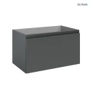 Oltens Vernal umywalka z szafką 80 cm biały/grafit mat 68014400 - szafka