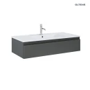 Oltens Vernal umywalka z szafką 100 cm biały/grafit mat 68008400