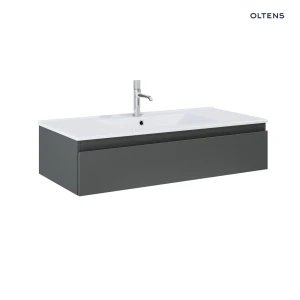 Oltens Vernal umywalka z szafką 100 cm biały/grafit mat 68008400