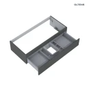 Oltens Vernal umywalka z szafką 100 cm biały/grafit mat 68008400 - szafka