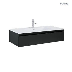 Oltens Vernal umywalka z szafką 100 cm biały/czarny mat 68008300