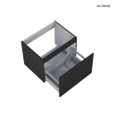 Oltens Vernal umywalka z szafką 60 cm czarny mat 68013300 - szafka