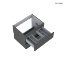 Oltens Vernal umywalka z szafką 60 cm czarny mat/grafit mat 68036400 - szafka