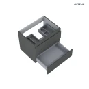 Oltens Vernal umywalka z szafką 60 cm czarny mat/grafit mat 68036400 - szafka