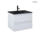 Oltens Vernal umywalka z szafką 60 cm czarny mat/szary mat 68036700
