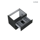 Oltens Vernal umywalka z szafką 60 cm czarny mat 68036300 - szafka