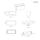 Oltens Vernal umywalka z szafką 100 cm biały połysk 68016000 - rysunek techniczny szafki