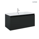 Oltens Vernal umywalka z szafką 100 cm biały/czarny mat 68016300