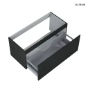 Oltens Vernal umywalka z szafką 100 cm biały/czarny mat 68016300 - szafka