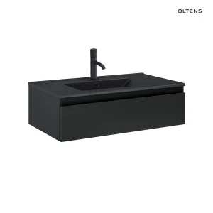 Oltens Vernal umywalka z szafką 80 cm czarny mat 68007300