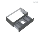 Oltens Vernal umywalka z szafką 80 cm czarny mat/grafit mat 68007400 - szafka