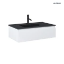 Oltens Vernal umywalka z szafką 80 cm czarny mat/biały połysk 68007000