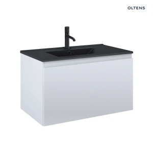 Oltens Vernal umywalka z szafką 80 cm czarny mat/szary mat 68015700