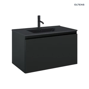 Oltens Vernal umywalka z szafką 80 cm czarny mat 68015300