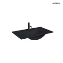 Oltens Vernal umywalka z szafką 80 cm czarny mat 68015300 - umywalka