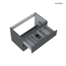 Oltens Vernal umywalka z szafką 80 cm czarny mat/grafit mat 68037400 - szafka