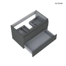 Oltens Vernal umywalka z szafką 80 cm czarny mat/grafit mat 68037400 - szafka