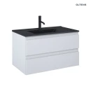 Oltens Vernal umywalka z szafką 80 cm czarny mat/szary mat 68037700