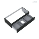 Oltens Vernal umywalka z szafką 100 cm czarny mat 68009300 - szafka