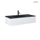 Oltens Vernal umywalka z szafką 100 cm czarny mat/biały połysk 68009000