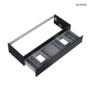 Oltens Vernal umywalka z szafką 120 cm biały połysk/czarny mat 68010300 - szafka