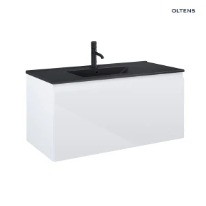 Oltens Vernal umywalka z szafką 100 cm czarny mat/biały połysk 68017000