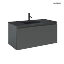 Oltens Vernal umywalka z szafką 100 cm czarny mat/grafit mat 68017400
