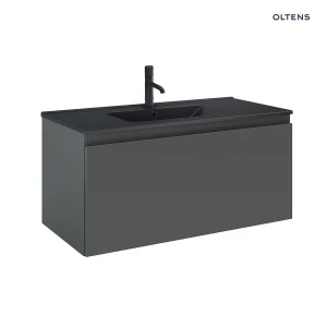 Oltens Vernal umywalka z szafką 100 cm czarny mat/grafit mat 68017400