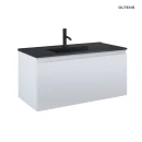 Oltens Vernal umywalka z szafką 100 cm czarny mat/szary mat 68017700
