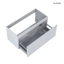 Oltens Vernal umywalka z szafką 100 cm czarny mat/szary mat 68017700 - szafka