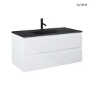Oltens Vernal umywalka z szafką 100 cm czarny mat/biały połysk 68038000