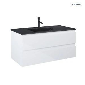 Oltens Vernal umywalka z szafką 100 cm czarny mat/biały połysk 68038000