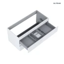 Oltens Vernal umywalka z szafką 100 cm czarny mat/biały połysk 68038000 - szafka