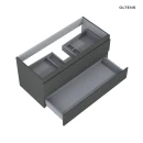 Oltens Vernal umywalka z szafką 100 cm czarny mat/grafit mat 68038400 - szafka